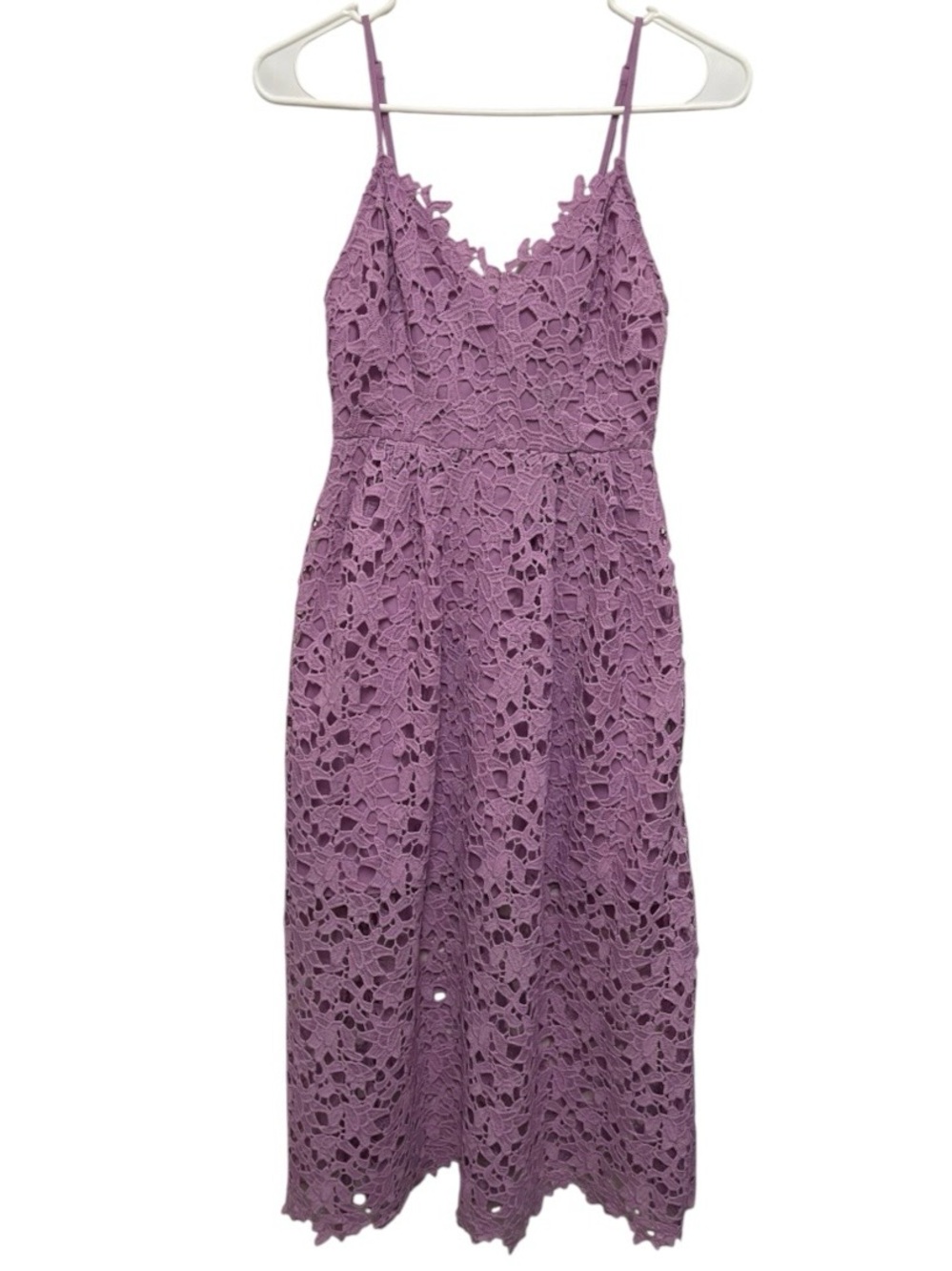 ASTR the label lace floral a line midi dress lilac